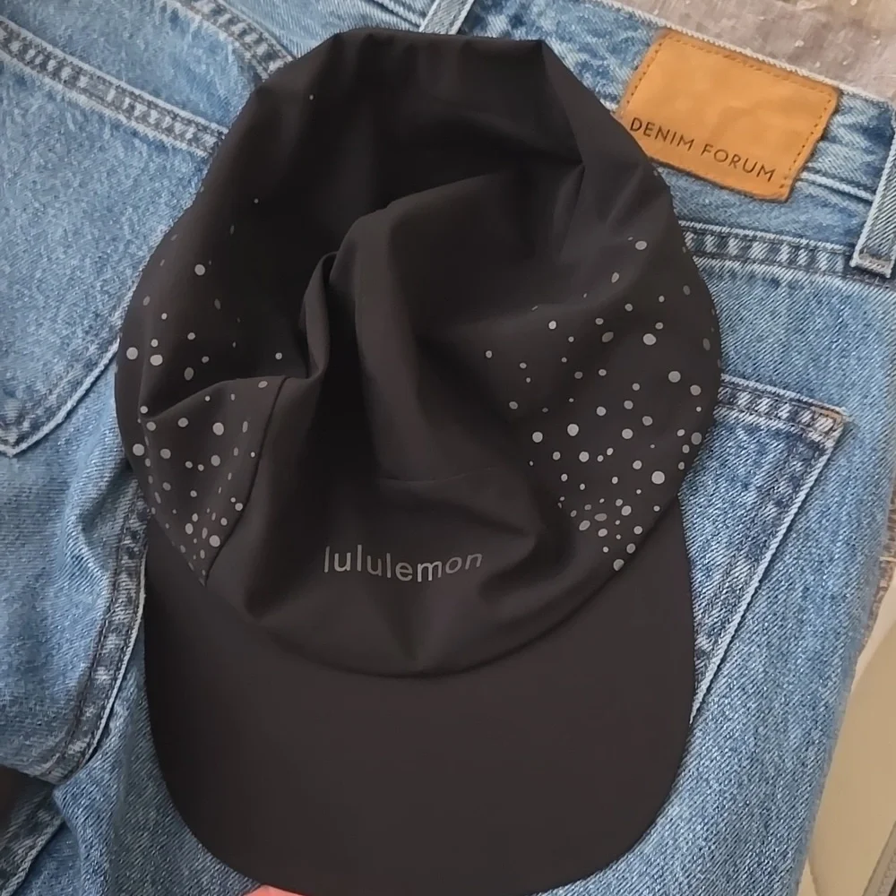 Black Performance Running Cap Unisex Athletic Hat Workout Training Teacher New